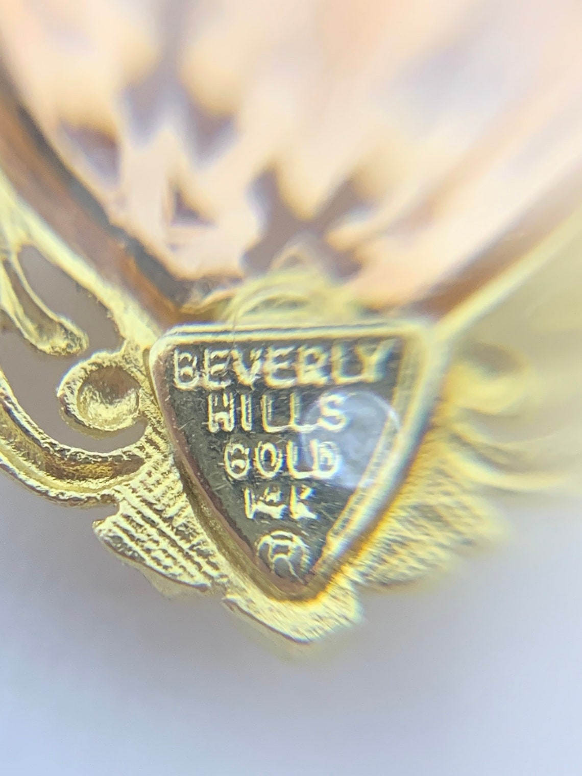 Beverly Hills gold 14kt yellow gold heart pendant vintage Etsy