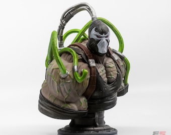 Hand-Painted 8-inch tall 3D-Printed Steroided fighter Bust