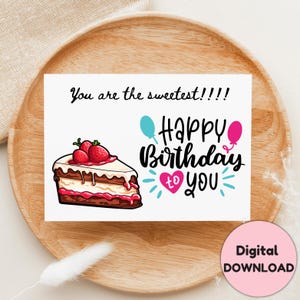 5x7'/A5/A6 Happy Birthday Card - DIGITAL Download - Printable Birthday Card - Digital Card, Greeting, Editable Card, Fun & Unique Designs