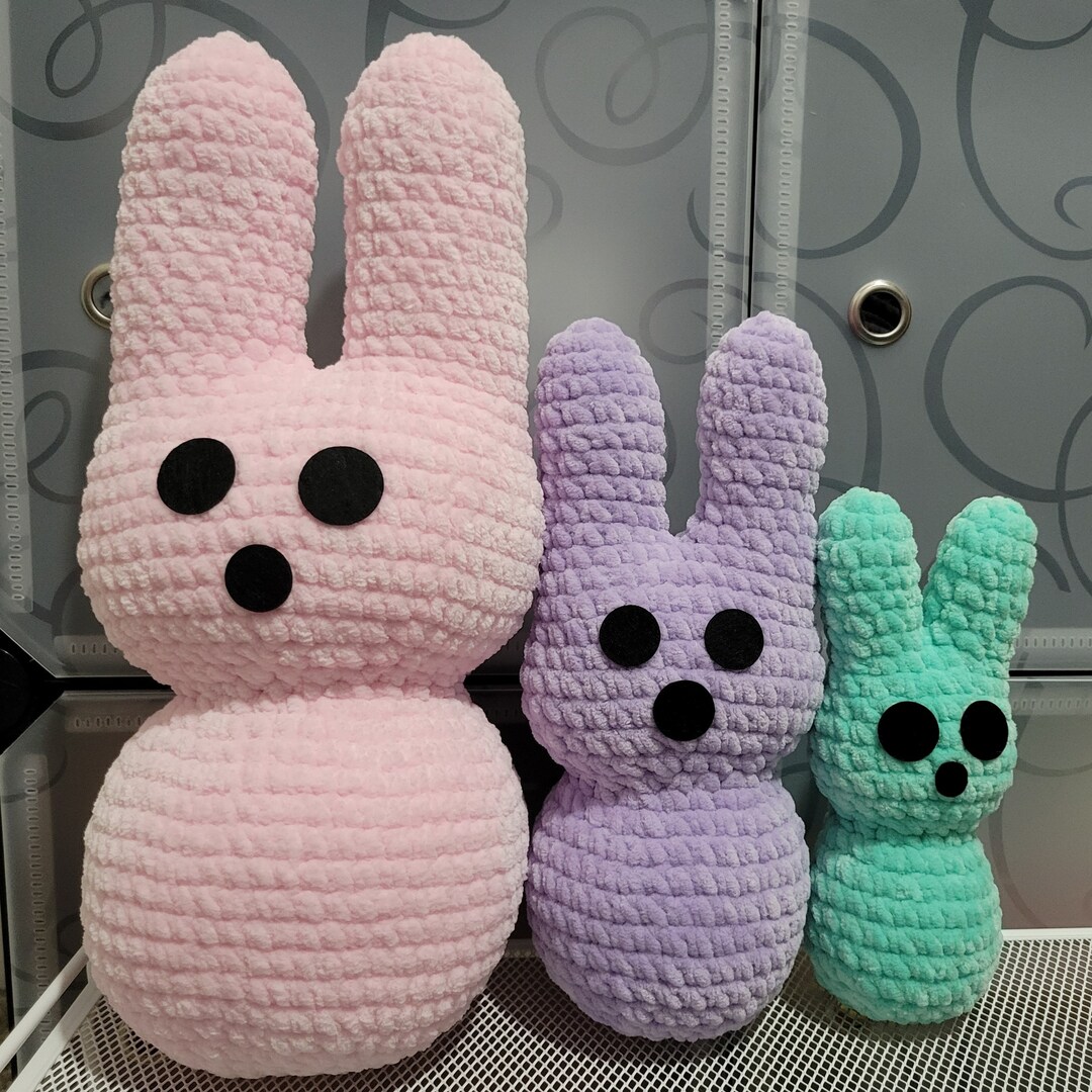 Marshmallow Bunny Crochet Pattern 3 Sizes Etsy