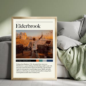 Elderbrook - DJ Poster Wall Art - San Diego, USA - Tribute to Immersive Music and Live Performances | Multiple Sizes & Framing Options