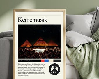 Keinemusik - Giza Pyramids - Techno Music Print Set - Custom Music Gallery Wall Art