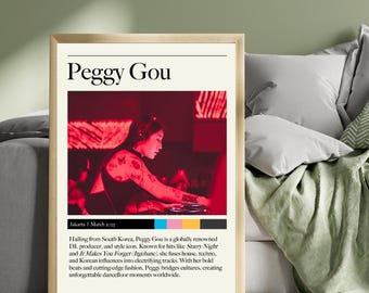Peggy Gou - Jakarta Set - South Korean Electronic Techno DJ Music Print Set - Custom Music Gallery Wall Art, Multiple Sizes, DJ Posters
