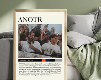 ANOTR - Amsterdam - Electronic Techno DJ Music Print Set - Custom Music Gallery Wall Art