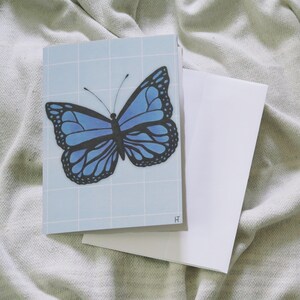 Cartão de arte ecológico de CÂNHAMO - Borboleta (Anti) Social | cartão de felicitações, cartão de felicitações de cânhamo, cartões ecológicos, arte de cartão de felicitações, cartão só porque