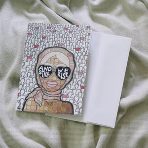 HENNEP ECO Art Card - And We Still Rise | wenskaart, hennepwenskaart, ecokaarten, wenskaartkunst, gewoon omdat kaart, empowerment