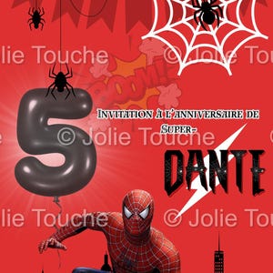 Carte d'anniversaire personnalisée Spiderman