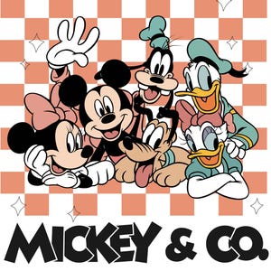 Mickey Co. Est 1928 SVG, Vintage Disney PNG,Retro Mickey & Friends PNG,Vintage Disney Digital Download,Mickey Mouse Clipart