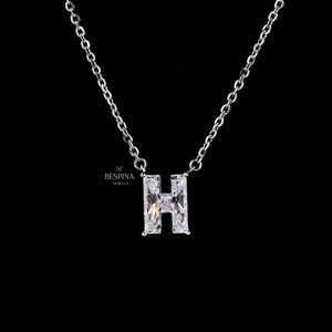 1.15 Carat &#39;H&#39; Initial Pendant Necklace/ Gold & Lab-Grown Diamond/ Personalized Gift for Her/ Alphabet Diamond Necklace/ Anniversary Gift