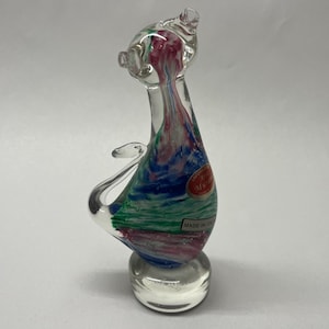 Lavorazione Arte Murano Glass Cat Decoration Made in Italy