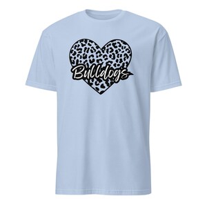 Bulldogs Mascot Cheetah Heart - Adult Short-Sleeve Unisex T-Shirt