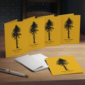 Eleganti biglietti d'auguri con cicuta, biglietti d'auguri a tema forestale per tutte le occasioni, biglietti con cicuta, biglietti di ringraziamento o per gli amanti dell'arte