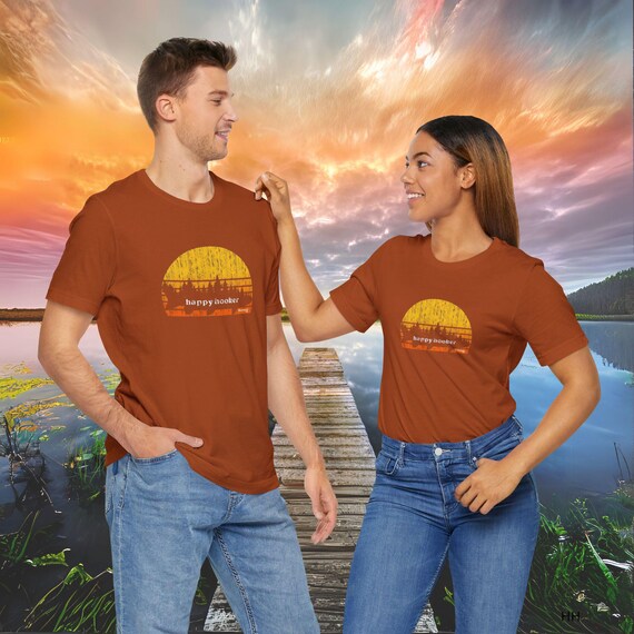 Sunset Happy Hour Tee, Unisex Tee Shirt for Outdoor Lovers