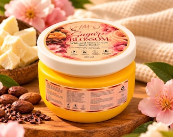 Sugar Blossom Whipped Shea & Cocoa Body Butter | Hydraterende bodybutter voor de droge huid | Handgemaakt in Canada
