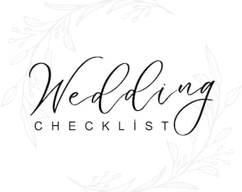 Checklista för bröllop Utskrivbar checklista för bröllopsplanering Checklista för bröllop Mall för bröllopsplanering Checklista för bröllopsplanerare Mall för bröllopsplanerare