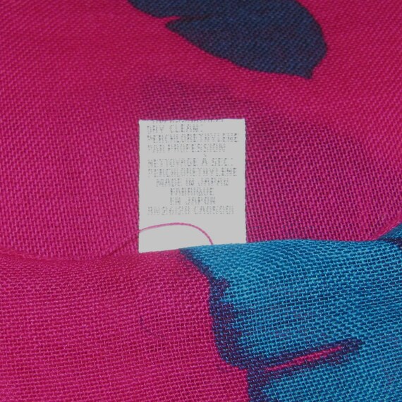 Vintage Echo Wool Scarf/Shawl - Rectangular Pink … - image 3