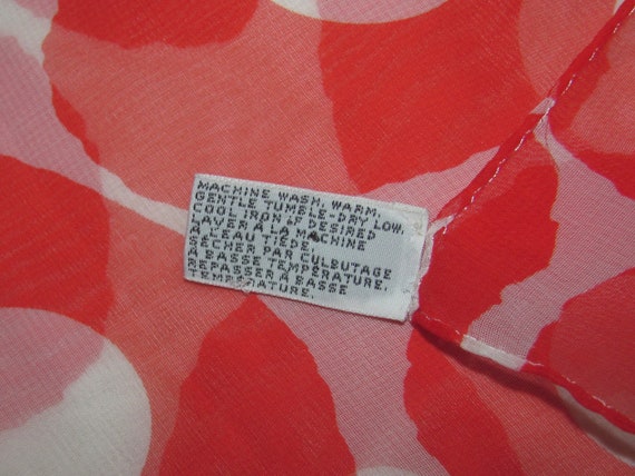 Vintage Vera Neumann Rectangular Sheer Scarf - Wh… - image 6