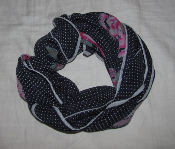 Square Shaped Light Weight Beautiful Floral Dot Neck Scarf with Border