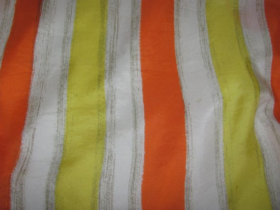 Vintage Echo Rectangular Silk Scarf - Orange, Whi… - image 9