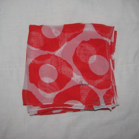 Vintage Vera Neumann Rectangular Sheer Scarf - Wh… - image 3