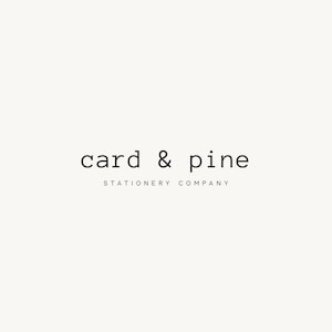 Logotipo minimalista, logotipo pré-fabricado, modelo de logotipo, marca pessoal, marca empresarial, design de logotipo de alta qualidade – LSS – Card + Pine