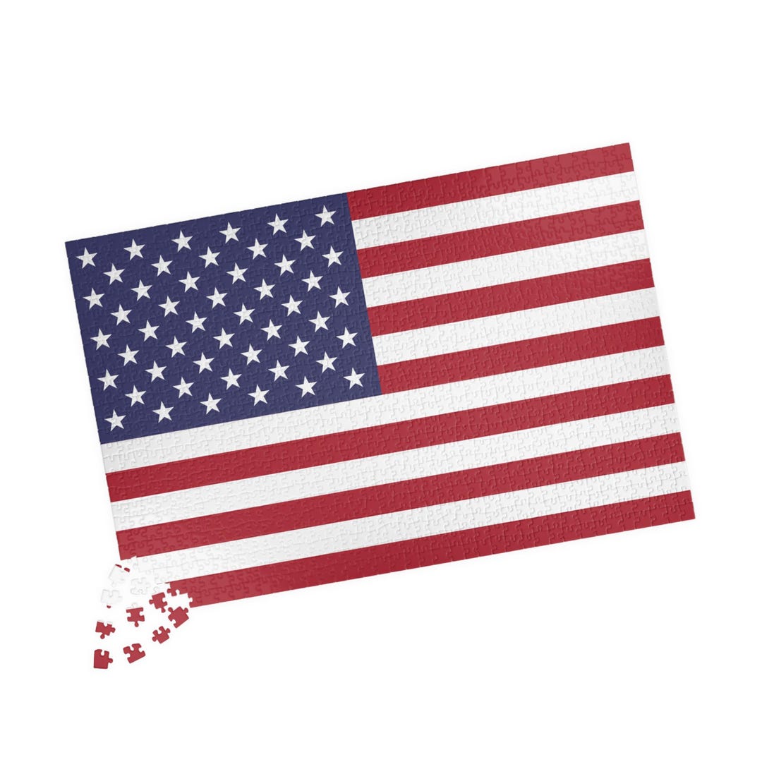 American Flag Puzzle - Celebrate Patriotism, Home Decor, Family Game ...