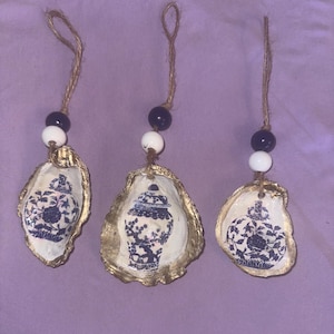 Oyster Shell Christmas Ornaments