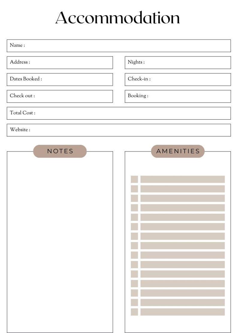 Digital Travel Planner PDF - Fully Customizable - Etsy