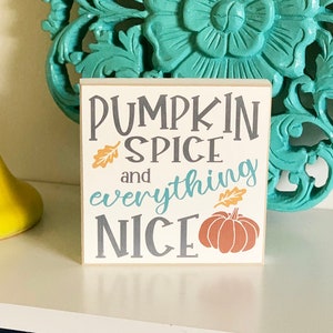 Pumpkin Spice Sign, Tiered Tray Decor, Fall Decor, Autumn Quotes