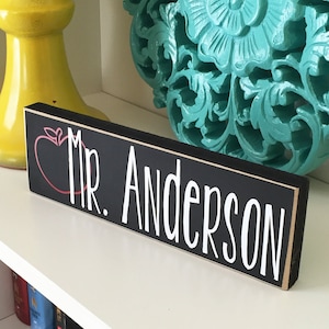 Personalized Teacher Appreciation Gifts, Desk Name Plate, Teacher Gifts, Teacher Sign