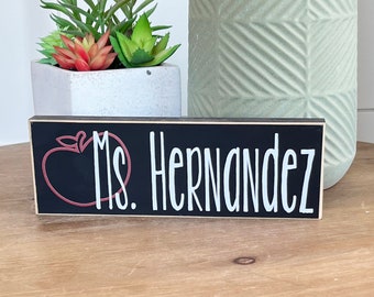 Personalized Teacher Desk Name Plate, Teacher gift, Graduation Gift