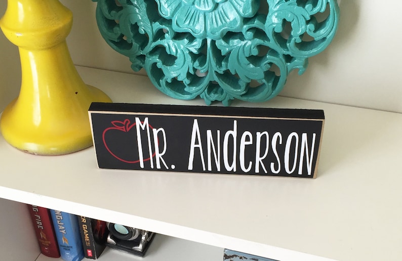 Personalized Teacher Desk Name Plate Teacher Gift Etsy