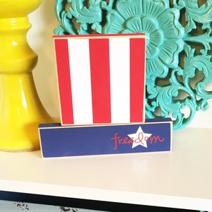 Fourth of July Decorations, 4th of July, Tiered Tray Decor, Shelf Decor image 9