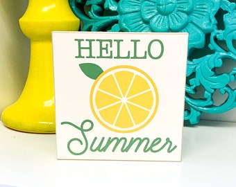 Summer, Tiered Tray Decor, Summer Signs, Lemon Decor