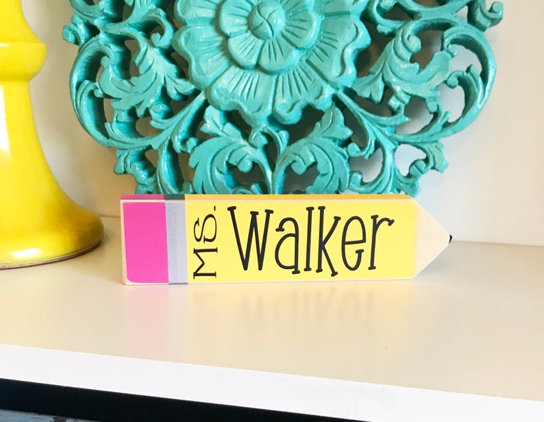 Personalized Teacher Desk Name Plate Teacher gift image 4