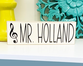 Music Teacher Gift, Desk Name Plate, Personalized Teacher Gift,