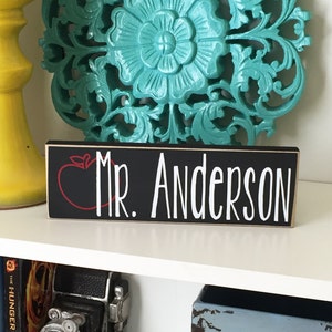 Personalized Teacher Desk Name Plate Teacher gift image 2