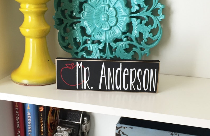 Personalized Teacher Desk Name Plate Teacher gift image 2