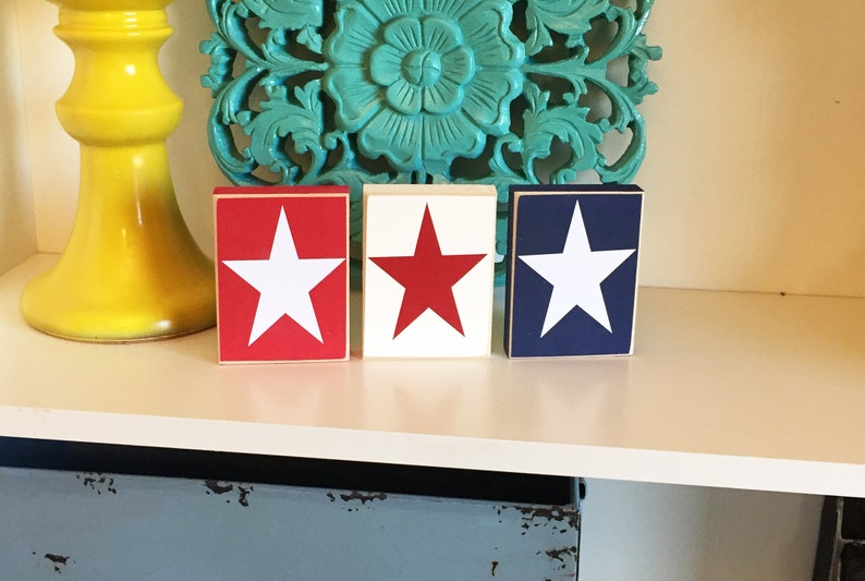 Fourth of July Decorations, 4th of July, Tiered Tray Decor, Shelf Decor image 7