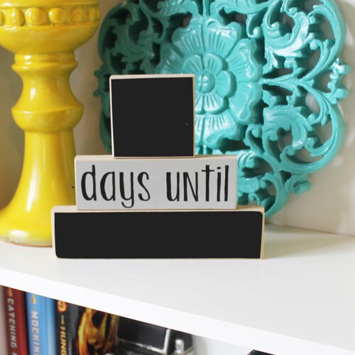 Days Until Stackers Countdown Blocks Countdown Chalkboard Etsy