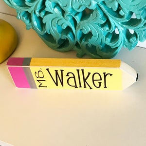 Personalized Teacher Gifts Desk Name Plate Personalized Pencil Desk Sign Teacher Appreciation Gift image 3