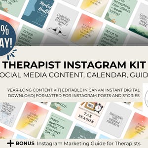 Instagram Post - Instagram Template - Therapist Marketing - Mental Health Social Media - Mental Health Services - Instagram Branding Kit