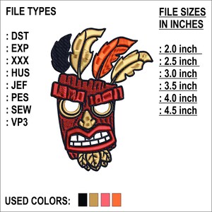Hyena Mask Embroidery Design: ITH Animal Mask (Digital Download)