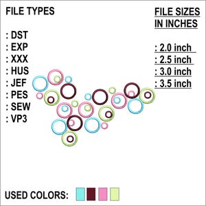 Polka Dot Embroidery Design. Circle embroidery design. Polka Dot mini embroidery design. Mini circle design. Polka dot filled stitch