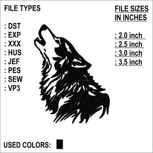 Wolf Head Embroidery Design: Realistic Animal Pattern (Digital File)