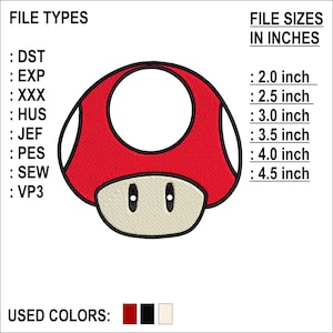 Mushroom Embroidery Pattern: Enchanted Forest Border (Digital Download)