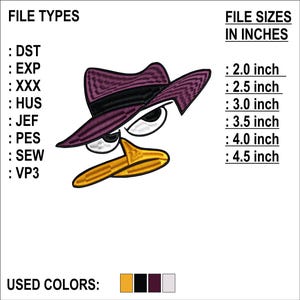 Duck Machine Embroidery Design: Farm Animal, 6 Sizes (Digital Download)