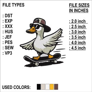 Duck Machine Embroidery Design: Farm Animal, 6 Sizes (Digital Download)