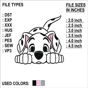 Dog Embroidery Design: Dalmatian Puppy Pet (Digital Download)
