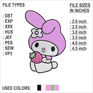Cartoon Embroidery Design: 6 Sizes, Multiple Formats (Instant Download)